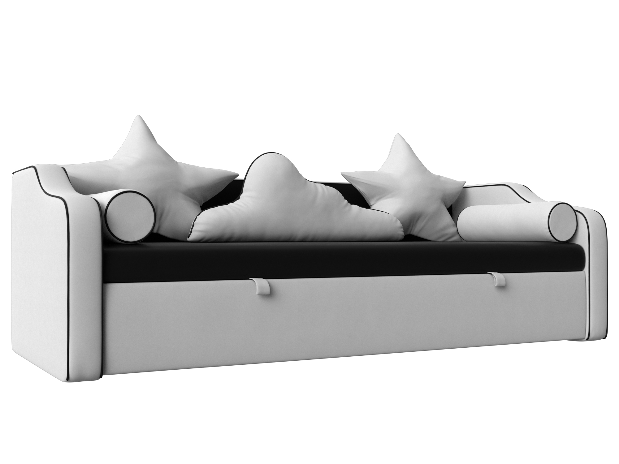 Детский диван-кровать Рико, Черный/Белый - купить по выгодной цене наПИК-Маркете