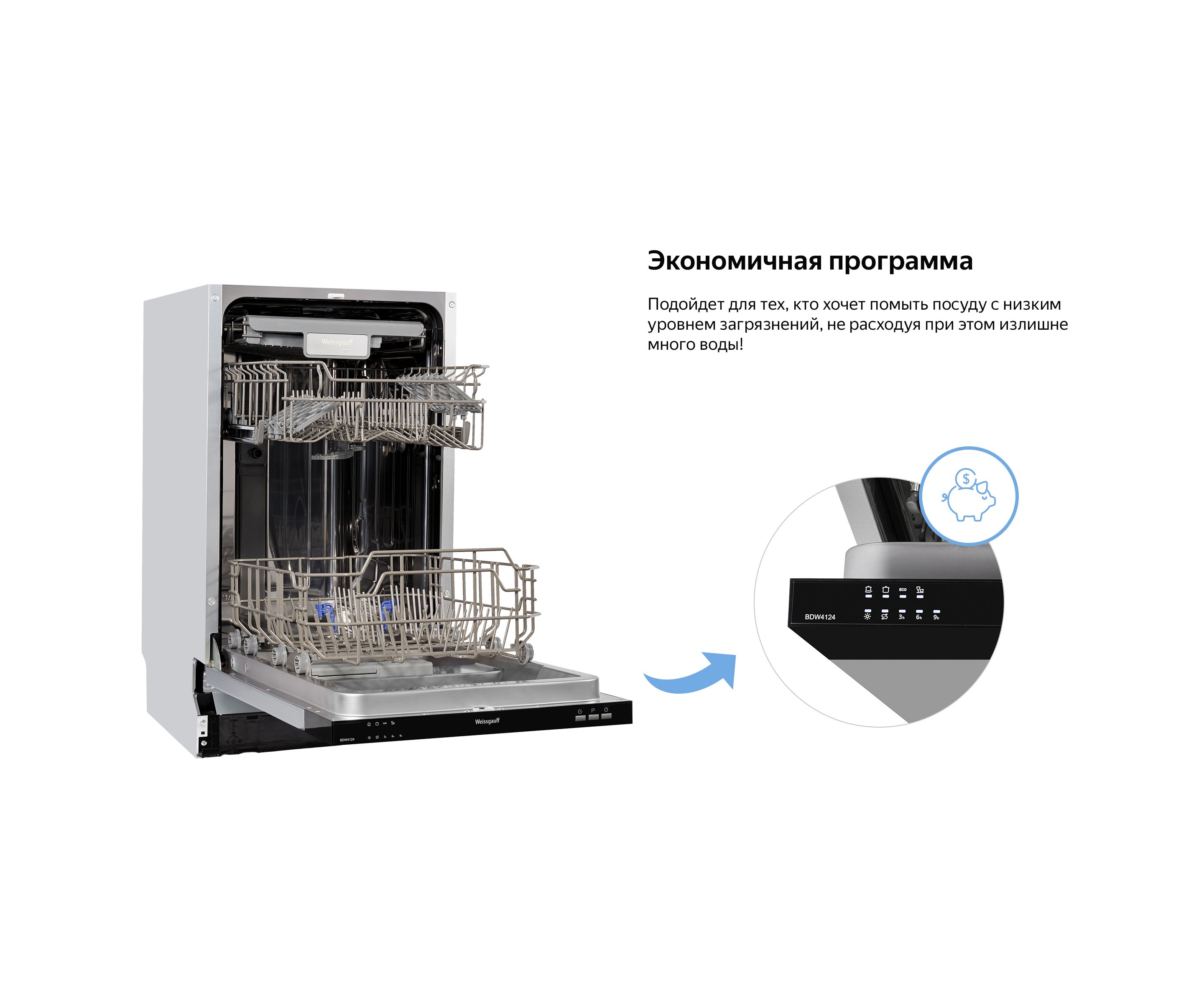 Посудомойка weissgauff 45. Weissgauff BDW 4124.